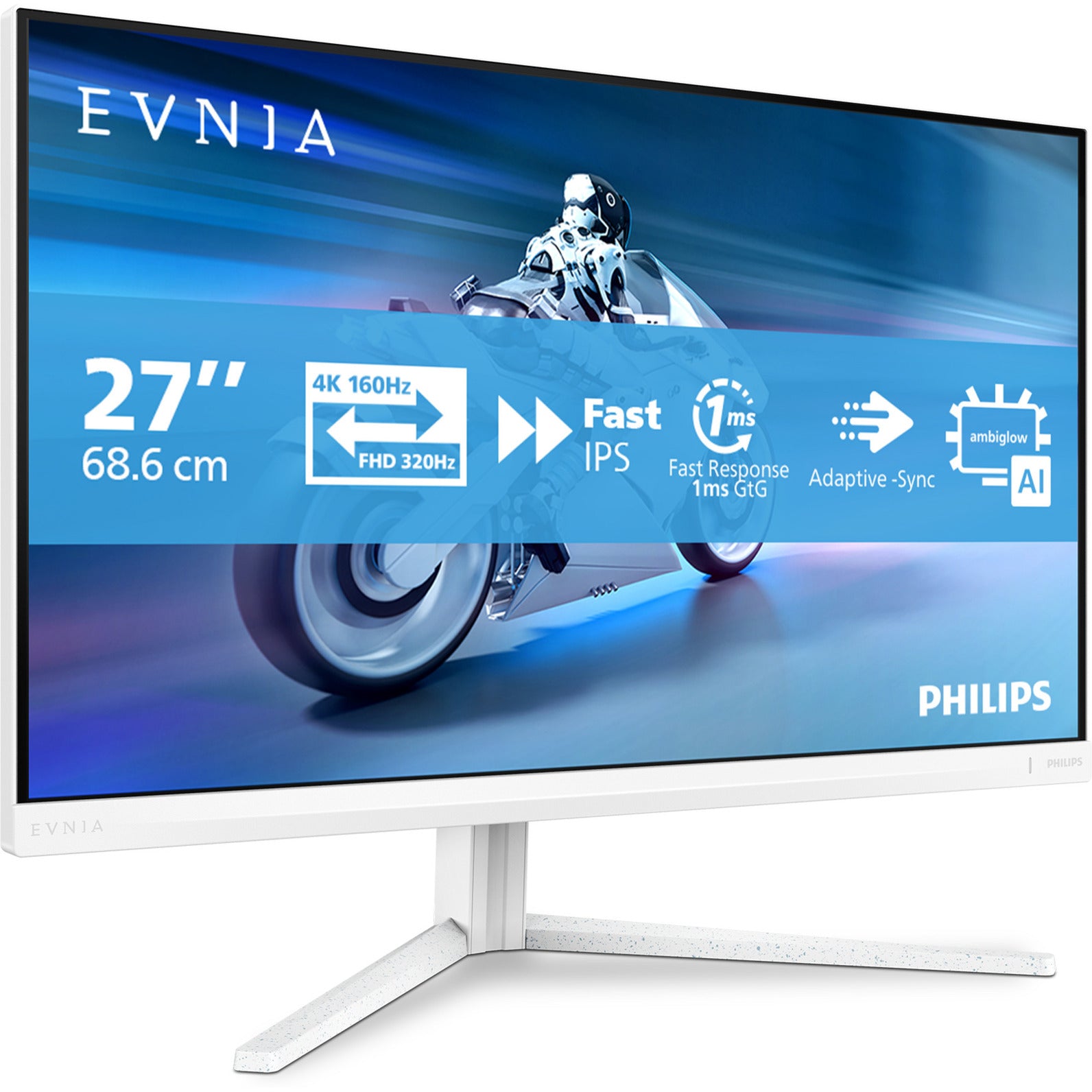 Philips evnia 27m2n5901a 27 4k uhd gaming monitor (wit, 2x hdmi, displayport, 2x usb-a, usb-b, usb-c, 160 hz 320 hz)
