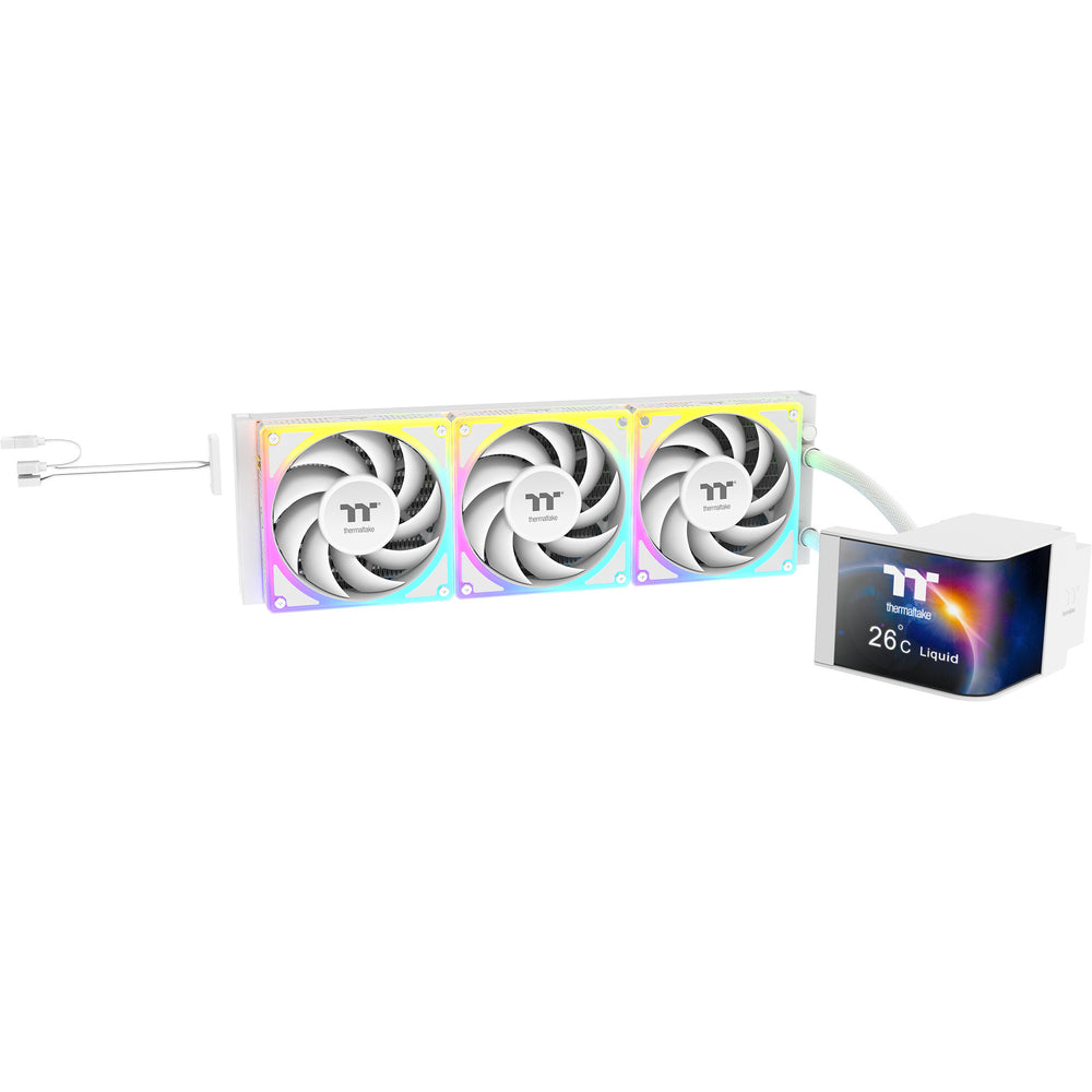 Thermaltake magcurve 360 ultra argb sync aio liquid cooler - snow edition waterkoeling (wit)