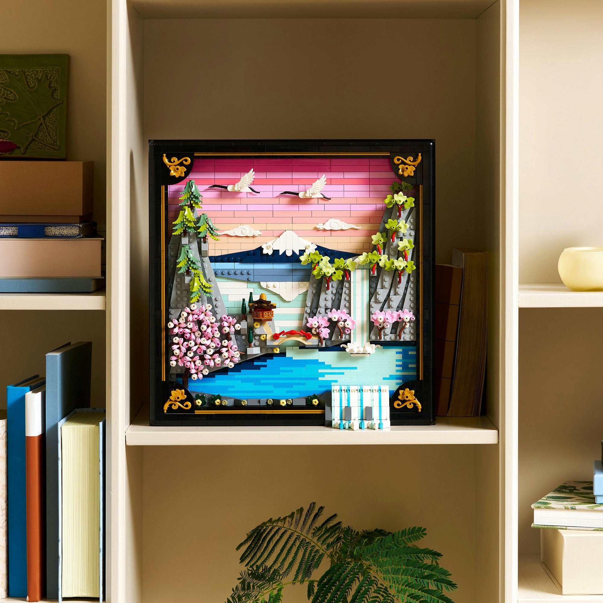 Lego ® art landschap met japanse kersenbloesems wanddecoratie - 31218