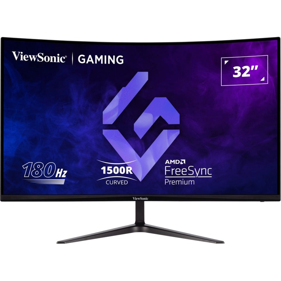 Viewsonic vx3218-pc-mhd 32 curved gaming monitor (zwart, 2x hdmi, 1x displayport, 180 hz)