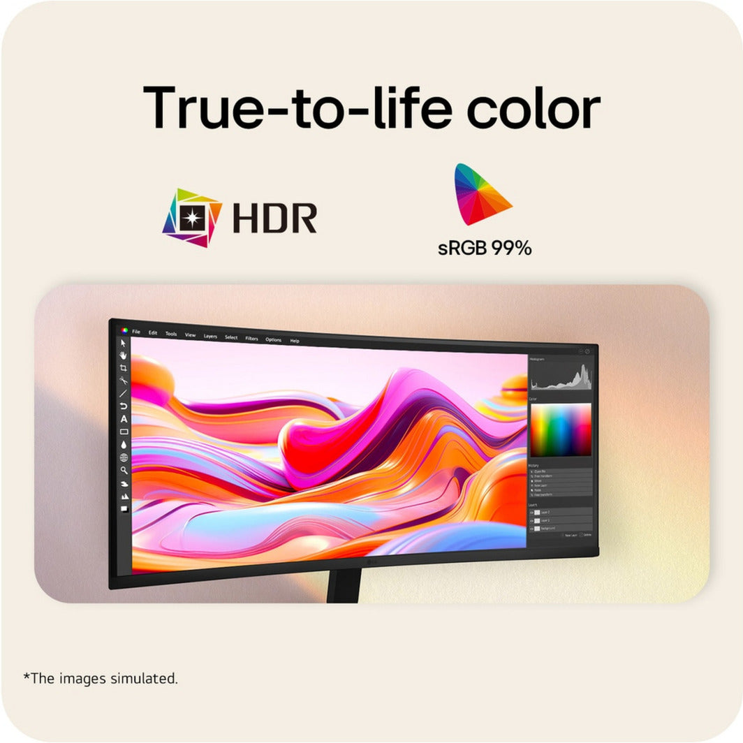 Lg ultrawide 34u601b-b 34 curved monitor (zwart, hdmi, displayport, amd freesync, 120 hz)