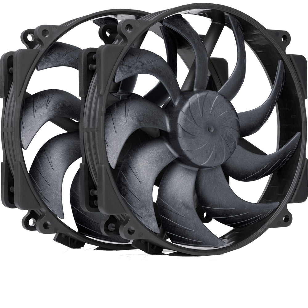 Noctua nf-a14x25r g2 pwm sx2-pp chromax.black case fans (zwart, 2 stuks, 140 x 140 x 25 mm)