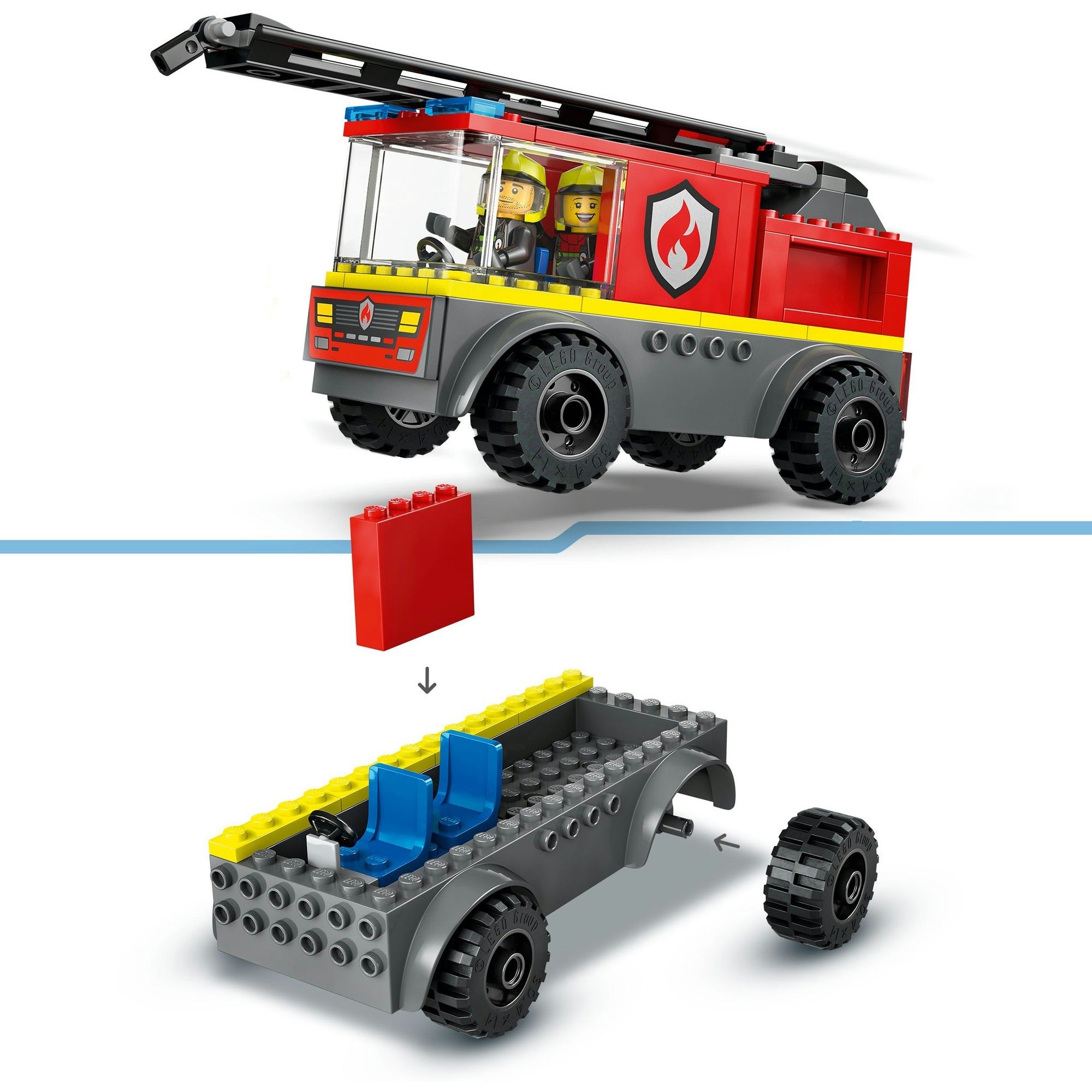 Lego city brandweerladderwagen met figuurtjes - 60463