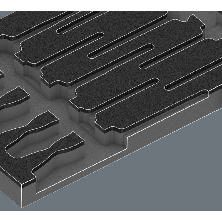 Wera 9711 Foam Insert with VDE Screwdrivers Set 1, 16 pieces (black grey, in foam insert for tool trolley)