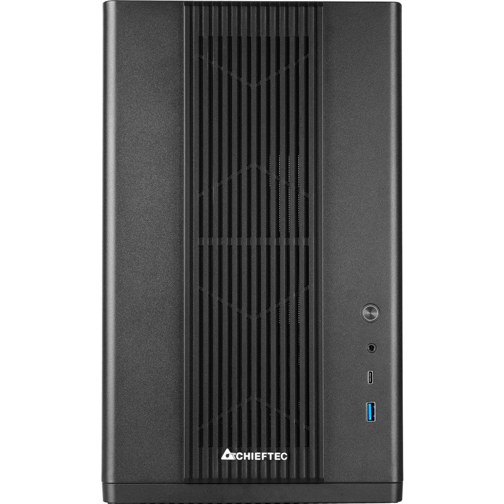 Chieftec bx-mesh mini tower behuizing (zwart | 1x usb-a | 1x usb-c | tempered glass)