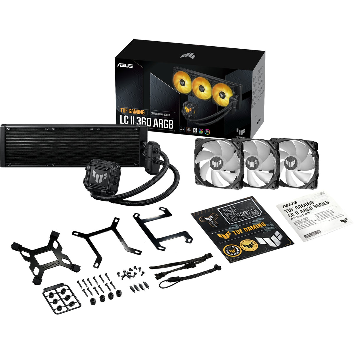 Asus TUF Gaming LC II 360 ARGB Liquid Cooler (Black, 4-pin PWM fan connector)