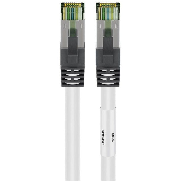 Goobay cat.8.1 netwerkkabel (wit, 0,5 meter, s ftp (pimf), rj-45)