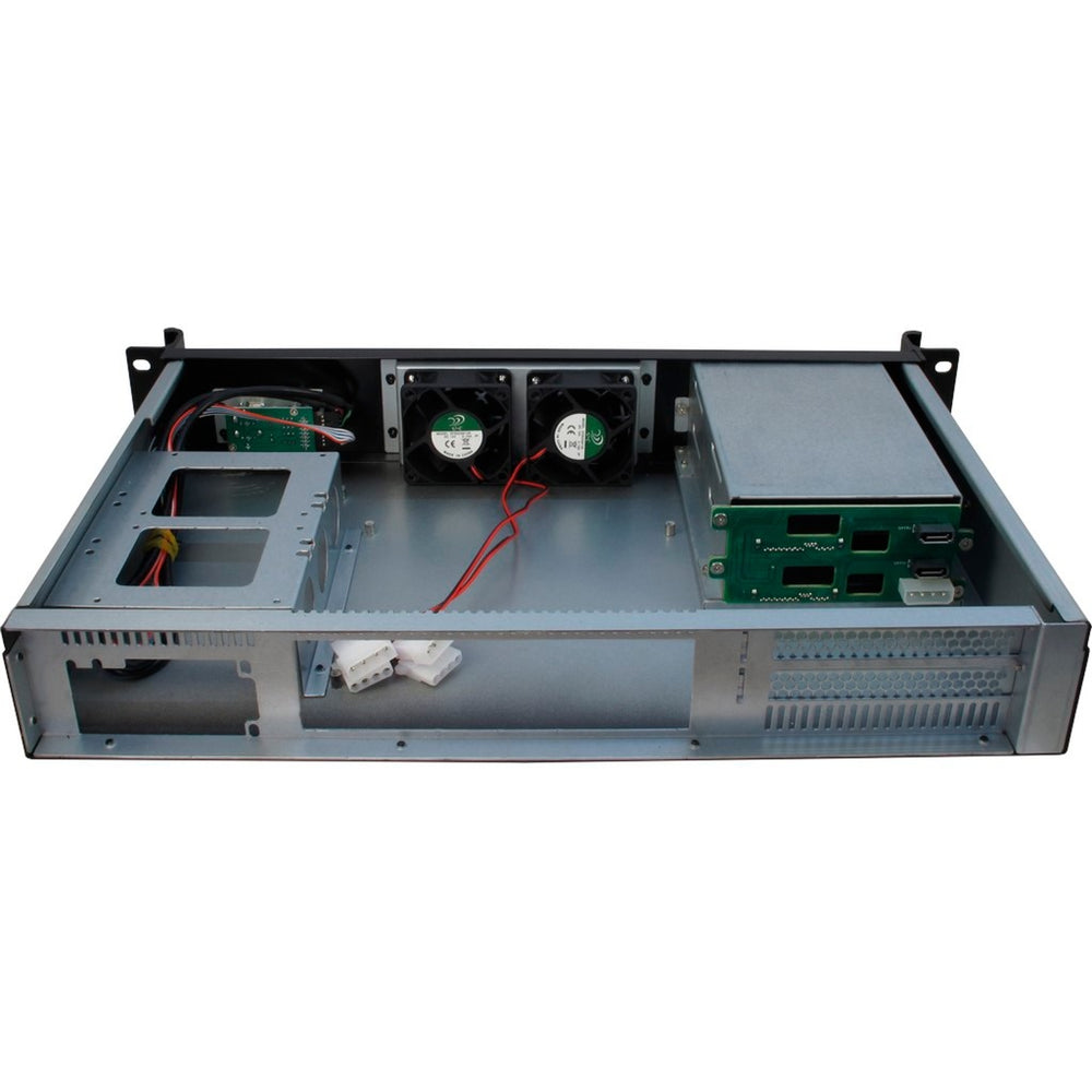 Inter-tech 1.5u-1528l rack behuizing (zwart | 2x usb-a)