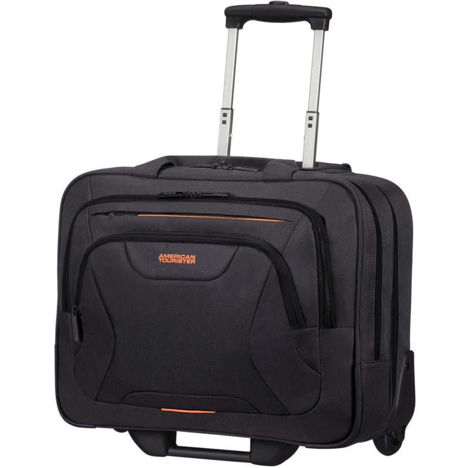 American Tourister black polyester trolley