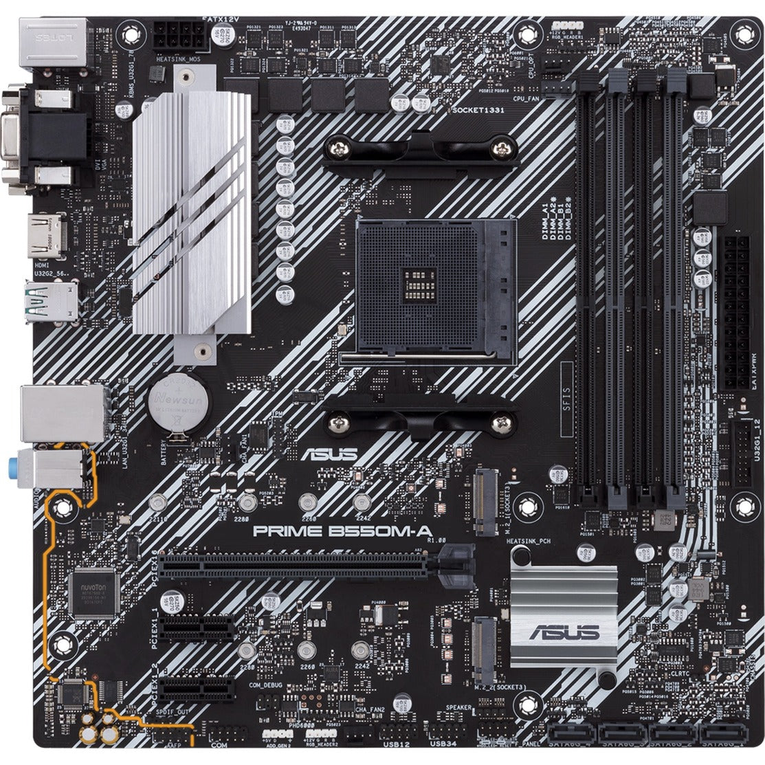 Asus prime b550m-a socket am4 moederbord (raid, gb-lan, sound, µatx)