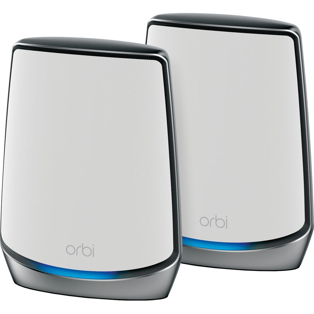Netgear orbi wifi 6-systeem (rbk852) ax6000 mesh router (wit zilver, 1x router (rbr850), 1x satelliet (rbs850), dekking tot 350 m²)