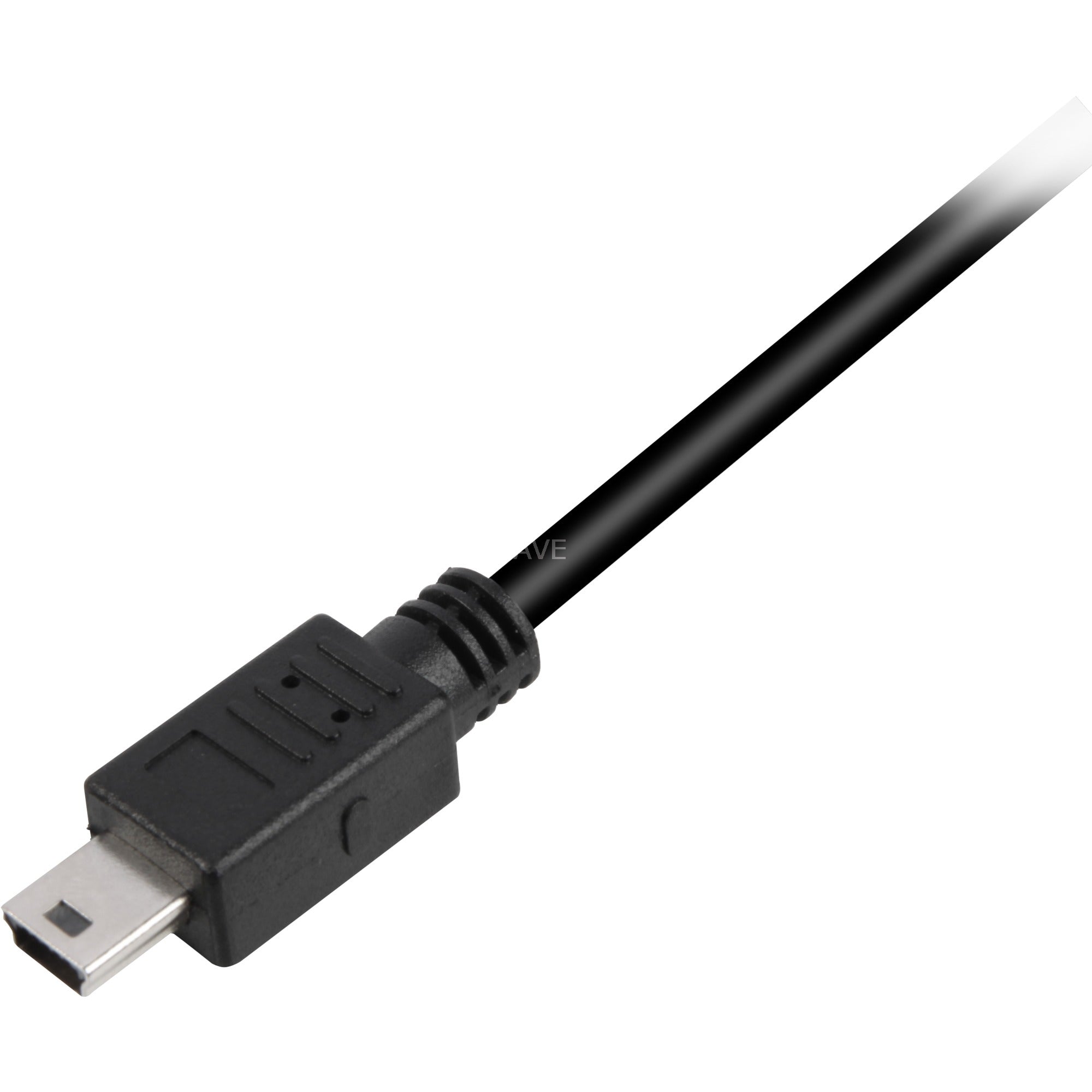 Sharkoon usb-a 2.0 > mini usb-b kabel (zwart, 0,5 meter, dubbele afscherming)