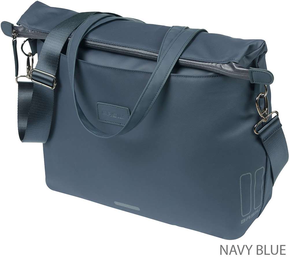 Basil laptop fietstas manhattan 12 liter 12 x 38 x 30 cm - grafietblauw