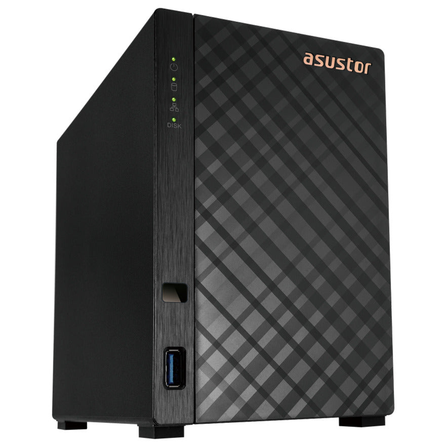 Asustor drivestor 2 gen2 (as1202t) nas (zwart, lan, usb)