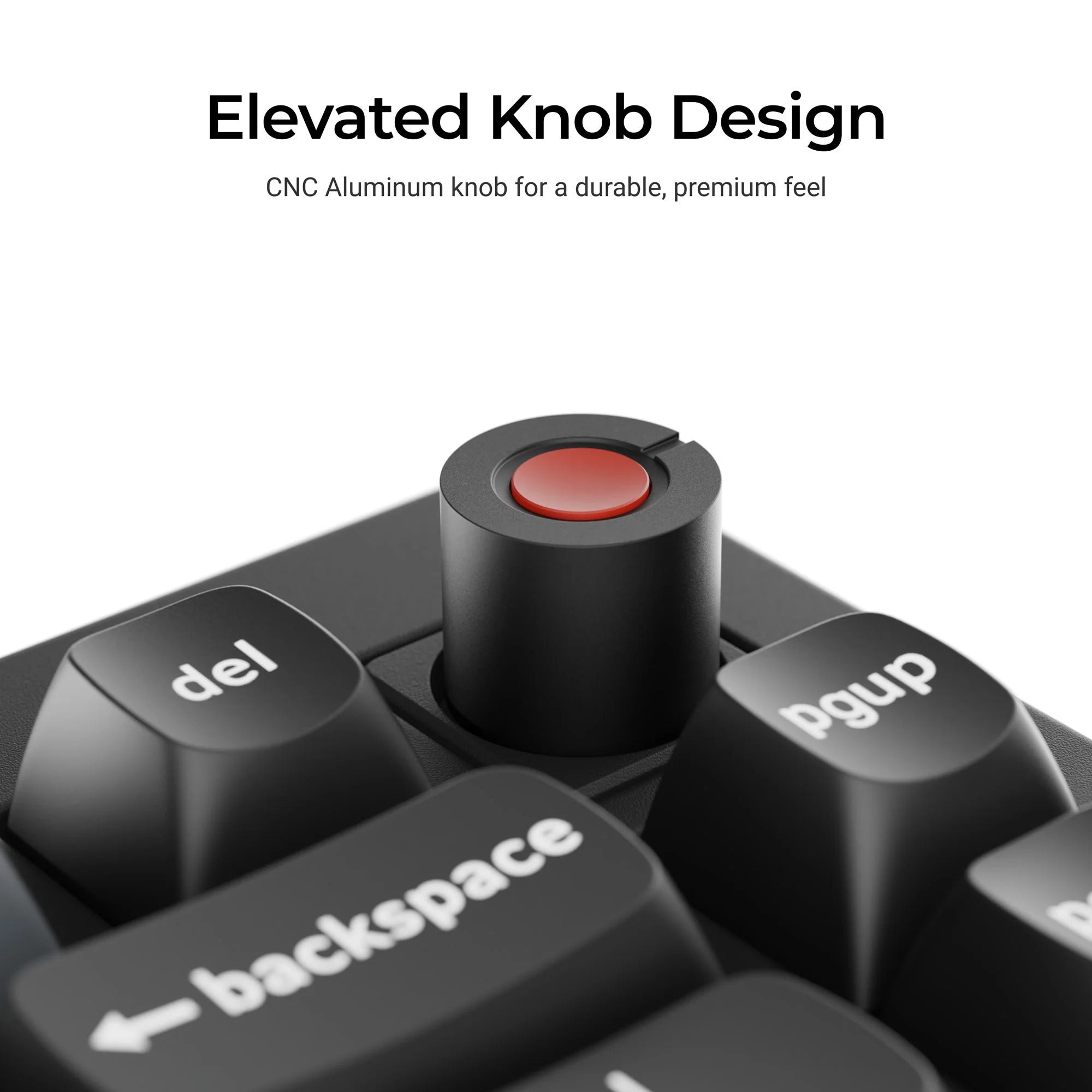 Keychron v1w-d3 8k qmk wired custom mechanical keyboard (zwart, us lay-out (qwerty), super brown, 75%, rgb leds, double-shot pbt, hot swap, 8k, knop)