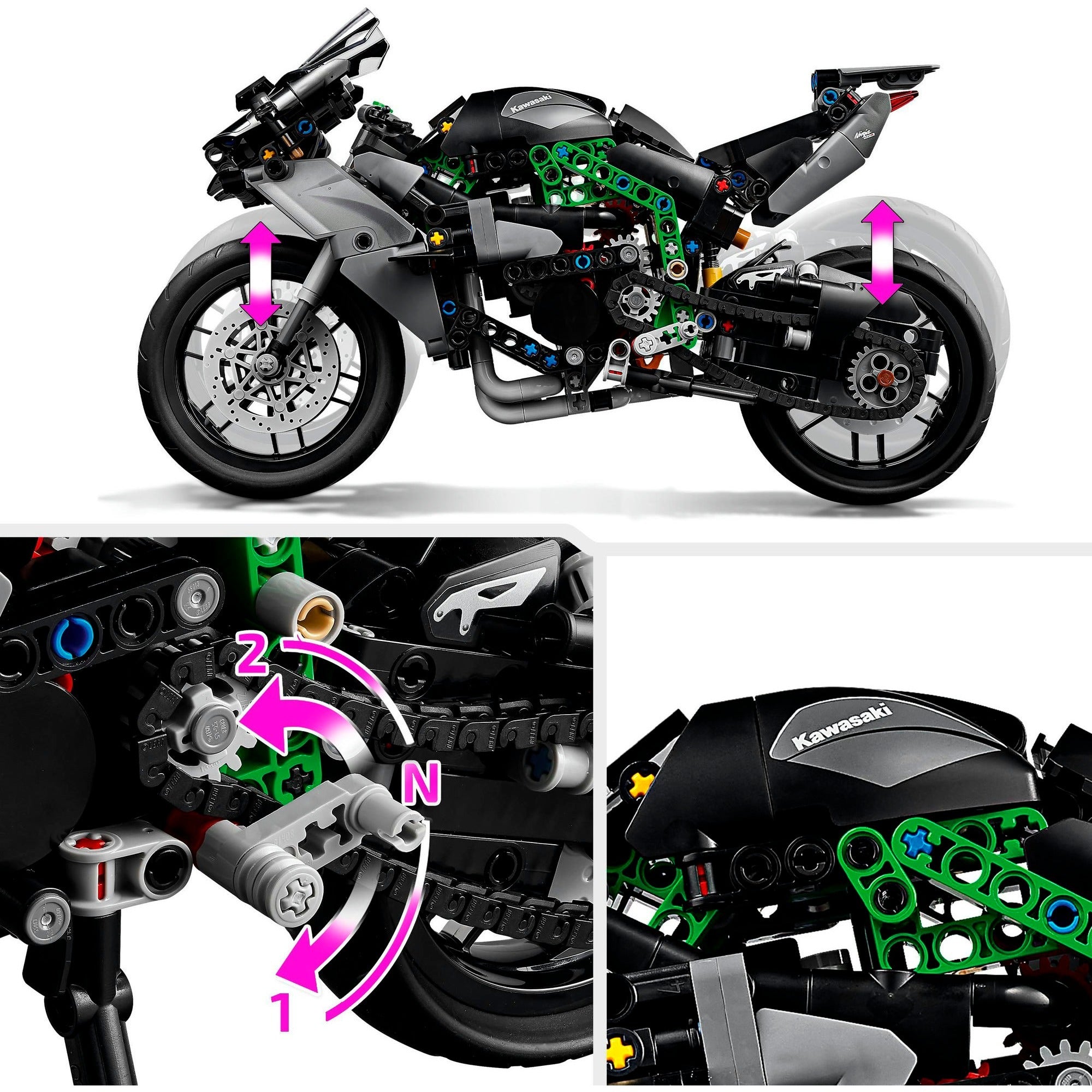 Lego Technic 42170 Kawasaki Ninja H2R motorfiets