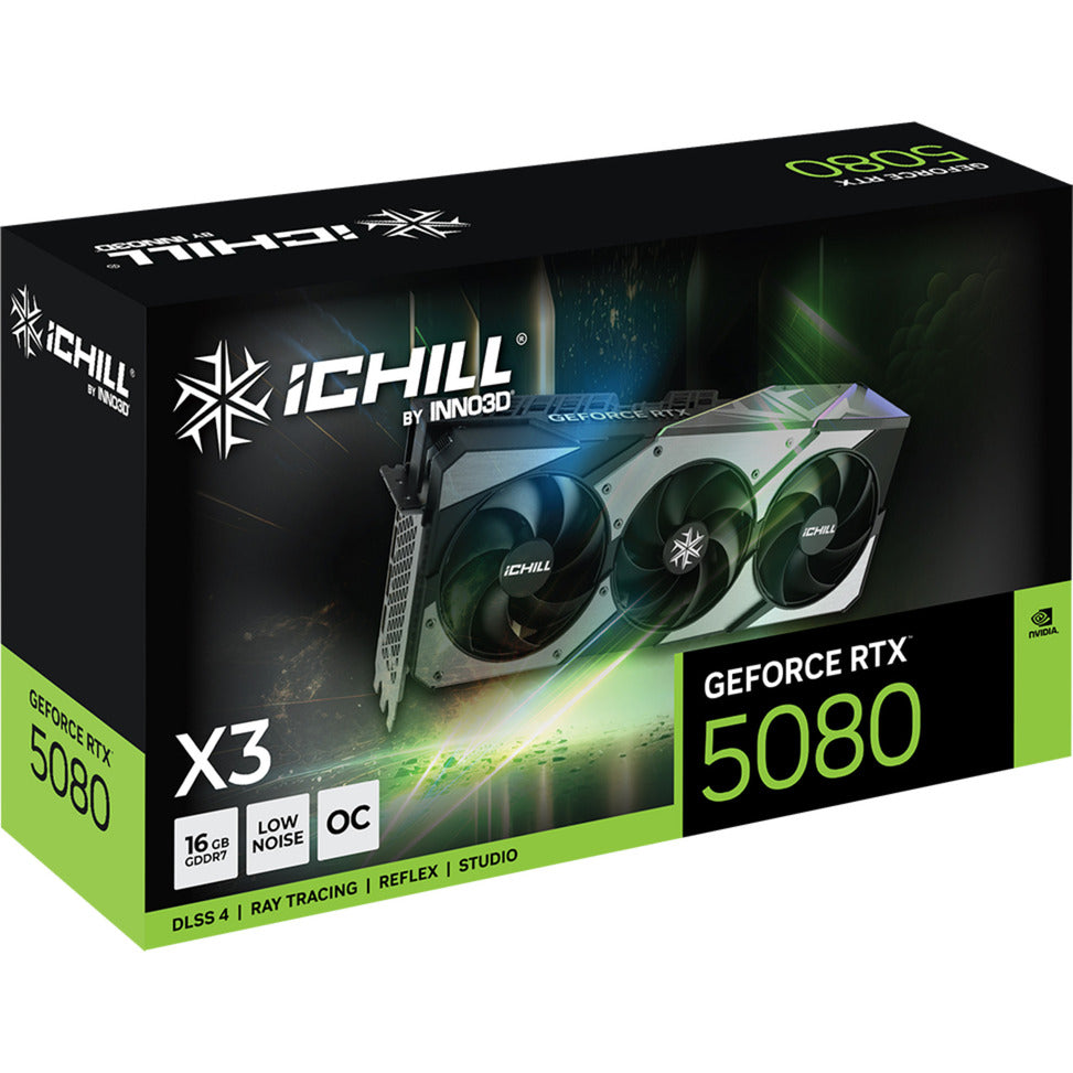 Inno3d geforce rtx 5080 ichill x3 grafische kaart (dlss 4, 3x displayport, 1x hdmi 2.1)