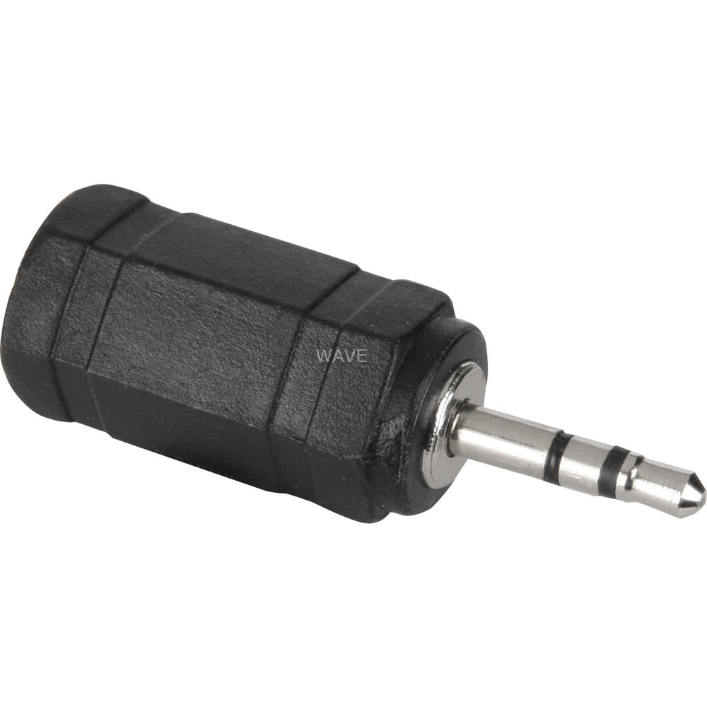 Goobay adapter 2.5 mm male jack > 3.5 mm female port (zwart zilver, stereo)