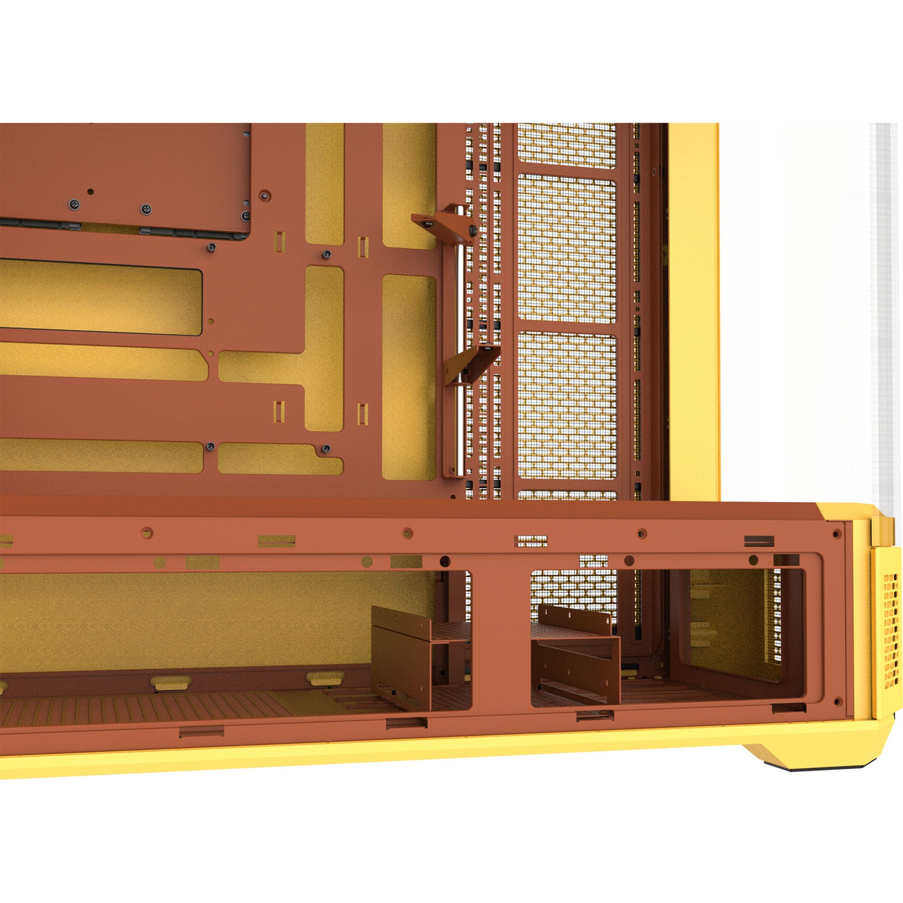 Thermaltake view 600 tg butter caramel big tower behuizing (geel | 2x usb-a | 1x usb-c | tempered glass)
