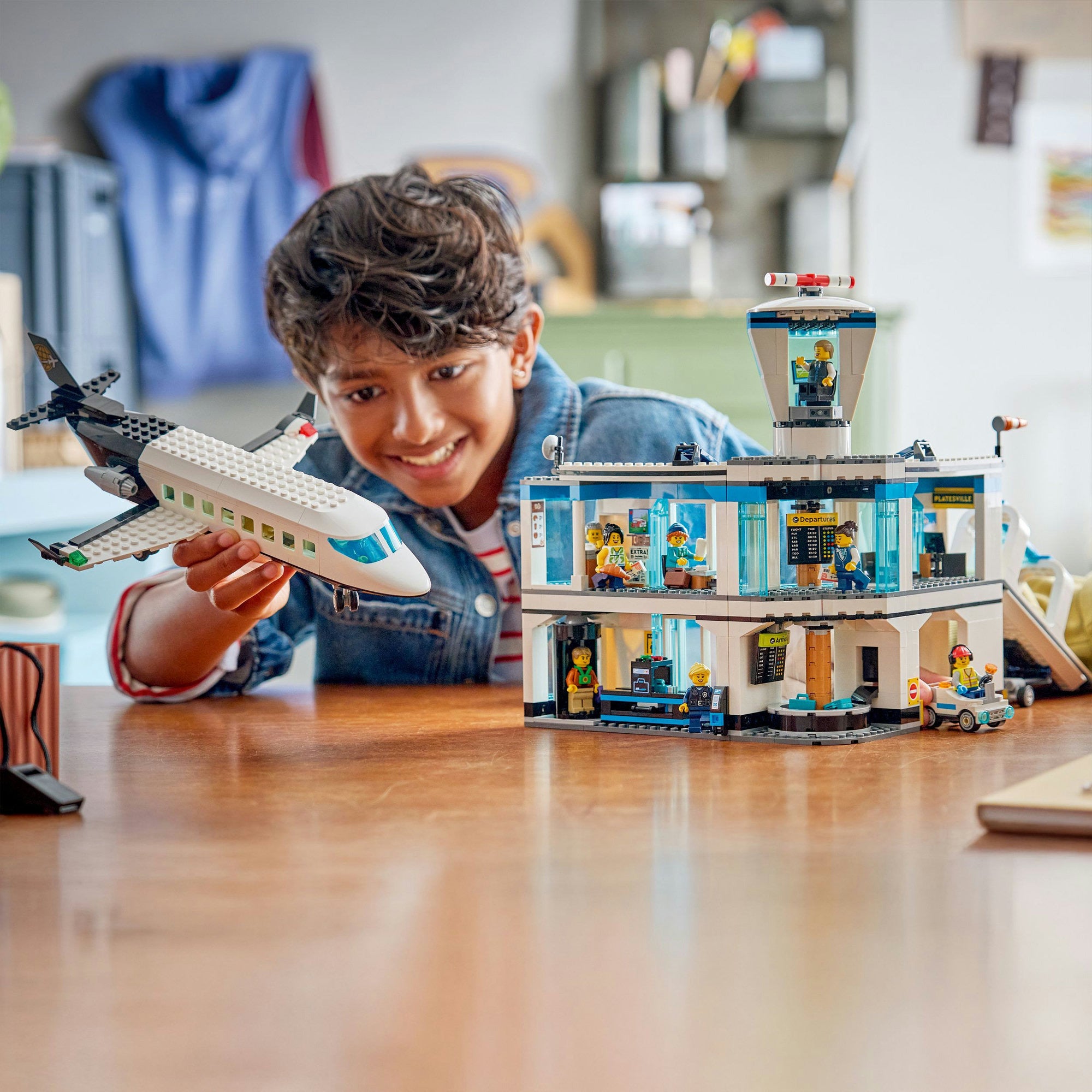 Lego city - luchthaven met vliegtuig constructiespeelgoed (60502)