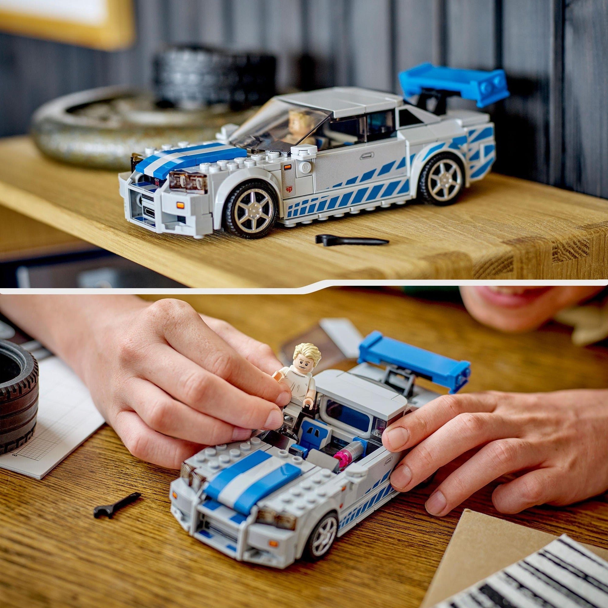 Lego speed champions - 2 fast 2 furious nissan skyline gt-r (r34) constructiespeelgoed (76917)