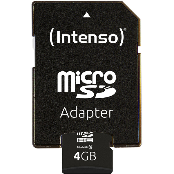 Intenso microsdhc 4gb class 10 geheugenkaart (incl. sd adapter)
