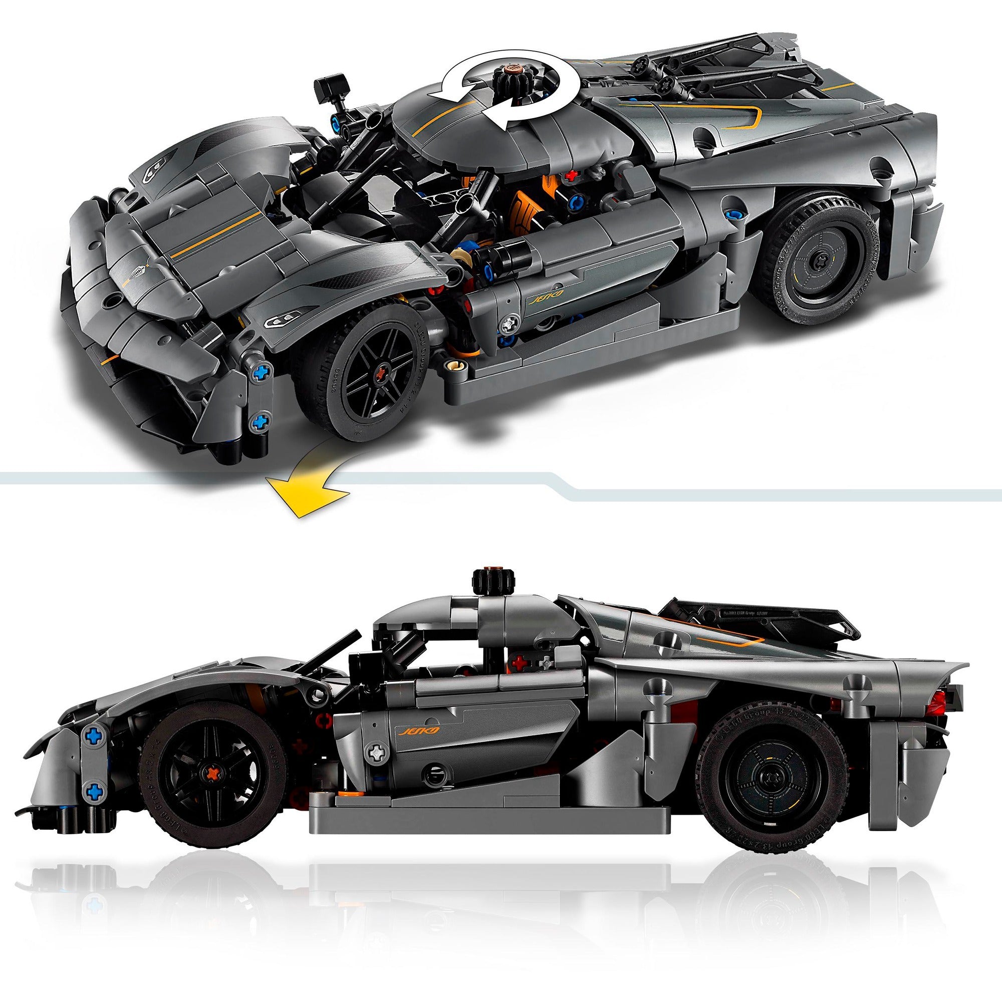 Lego 42173 technic koenigsegg jesko absoluut grijze hypercar