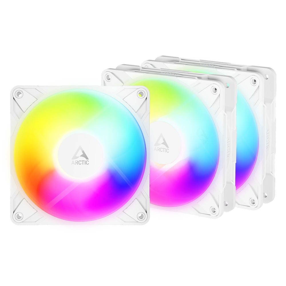 Arctic p12 pro reverse a-rgb case fans (wit, 3 stuks, 120 x 120 x 27 mm, pwm)