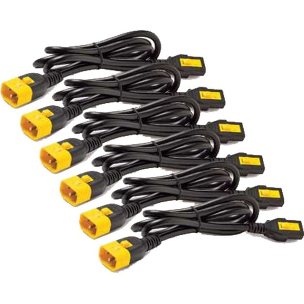 APC Power Cable Kit C13-C14 IEC (Black Yellow, 6 pieces, 1.8 meters, AP8706S-WW)