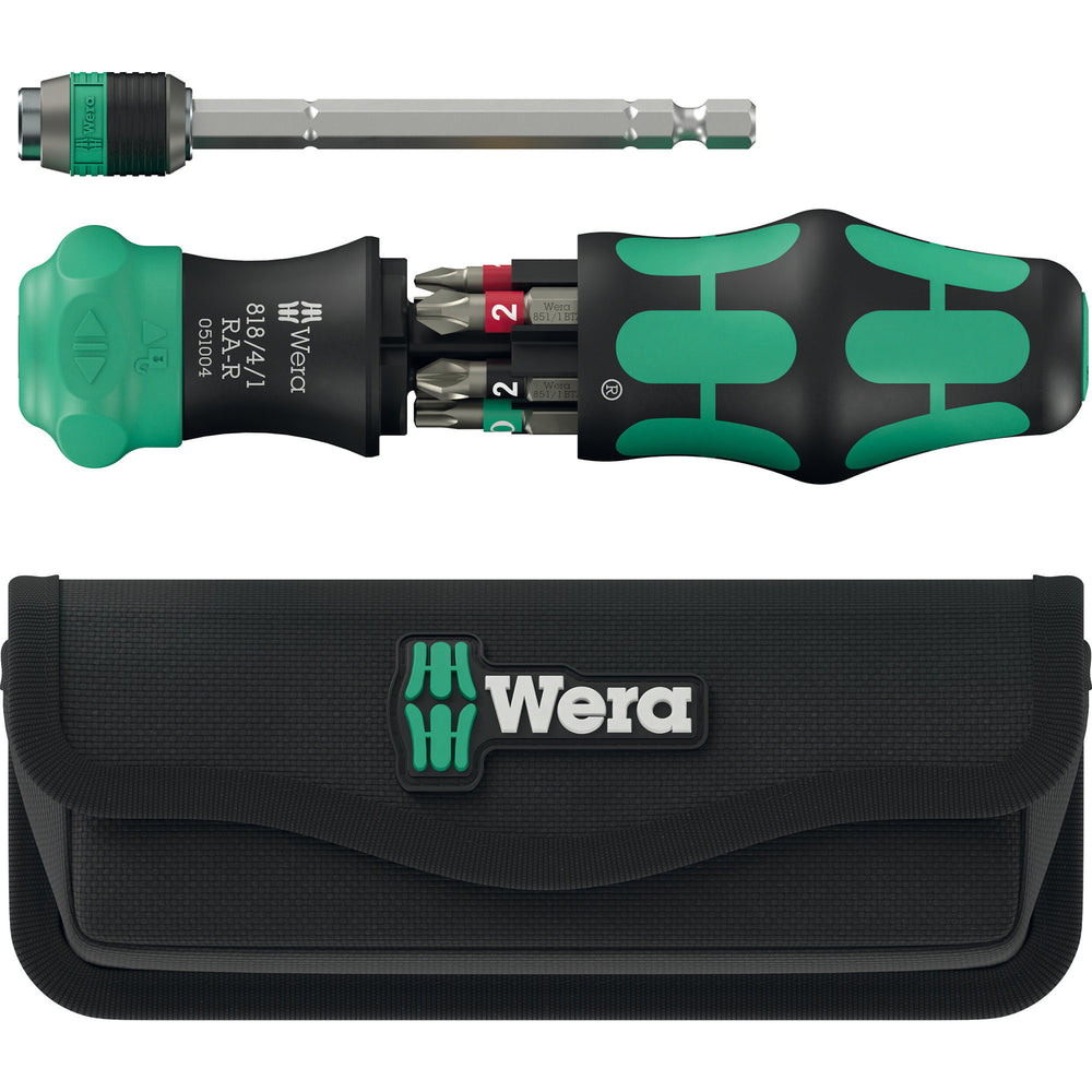 Wera kraftform kompakt 20 ra-r met etui, 6‑delig bitset (zwart groen)