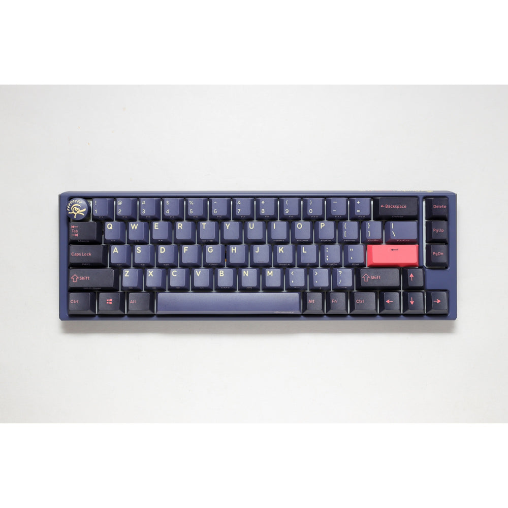 Ducky one 3 cosmic blue sf rgb mechanisch toetsenbord (donkerblauw, us lay-out (qwerty), cherry mx red, 65%, rgb leds, double-shot pbt, hot-swappable, quack mechanics)