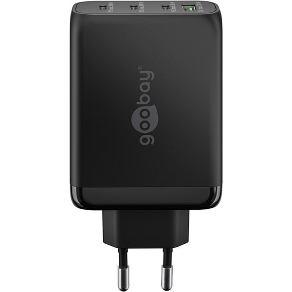 Goobay 100w gan usb-c pd multiport snellader (zwart, 3x usb-c, 1x usb-a)