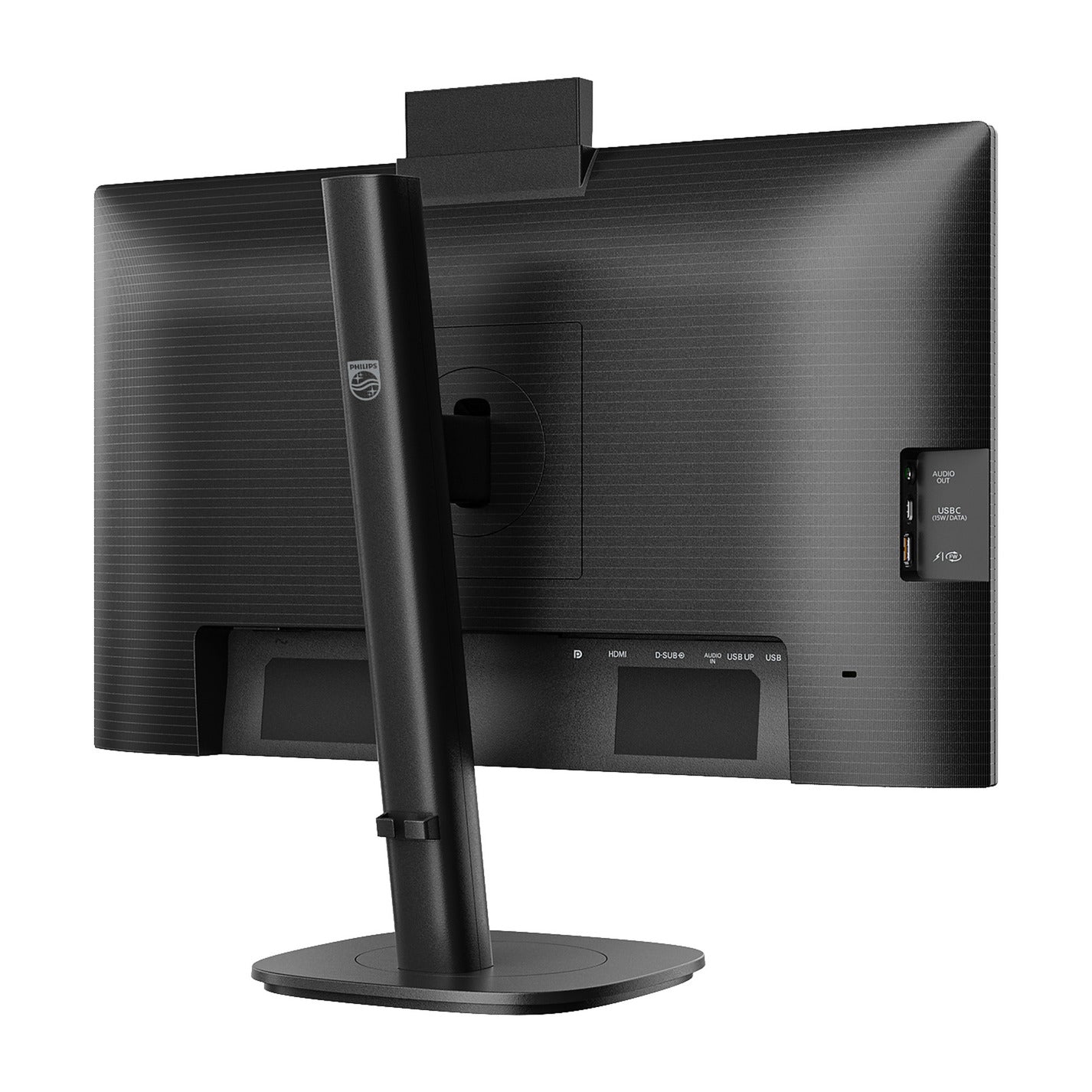 Philips 24b2n3200jh 00 23.8 monitor (zwart, vga, hdmi, displayport, usb-c, webcam, 120 hz)