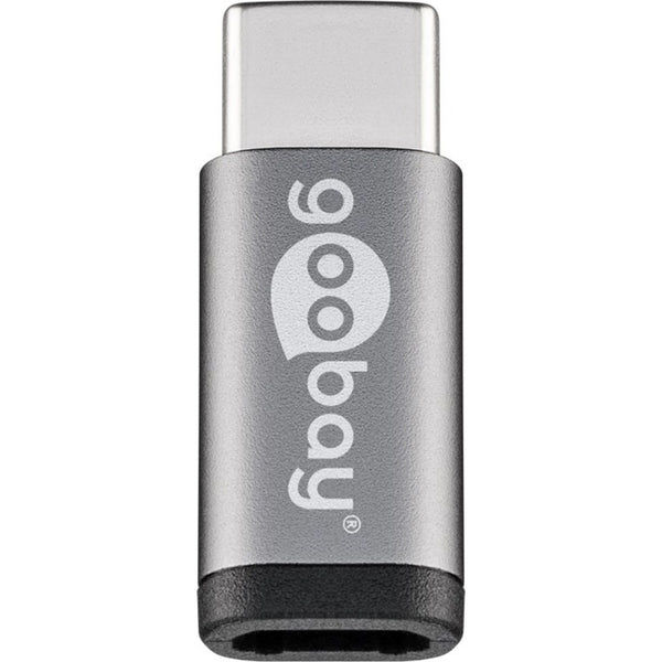 Goobay usb-c > usb micro-b 2.0 adapter (grijs)