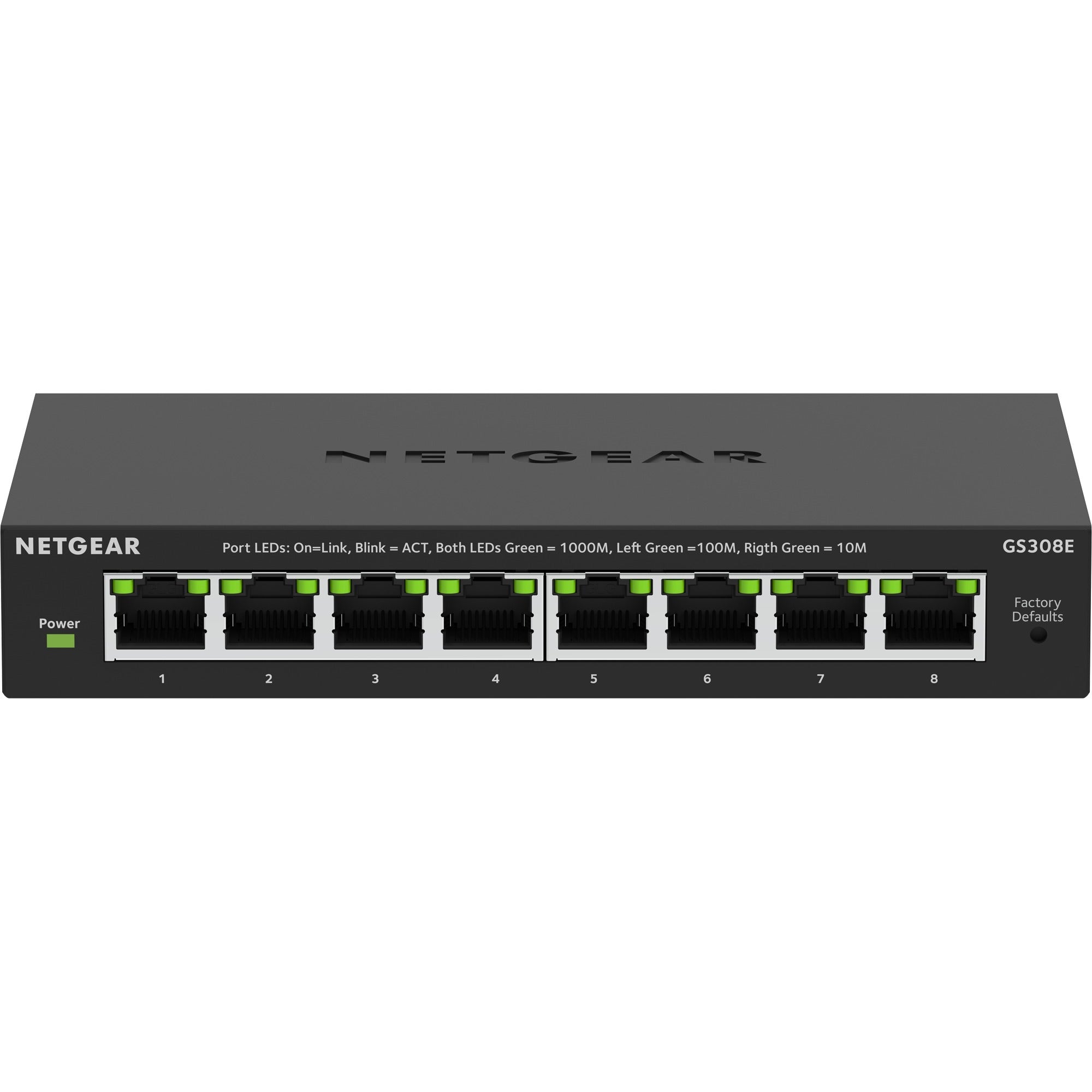 Netgear 8-poorts gigabit ethernet plus-switch (gs308ev4) (zwart)