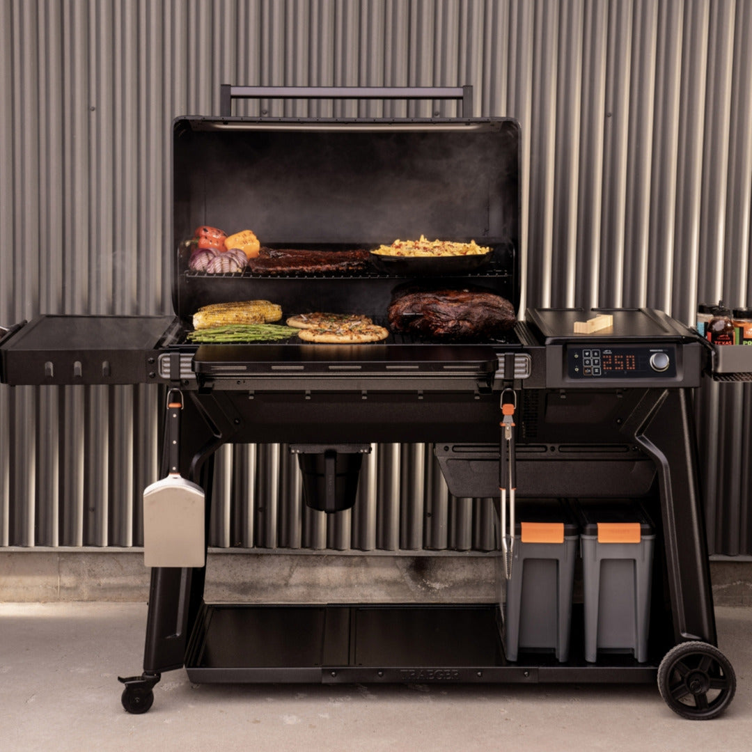 Traeger woodridge pro pellet barbecue (zwart, wifire)