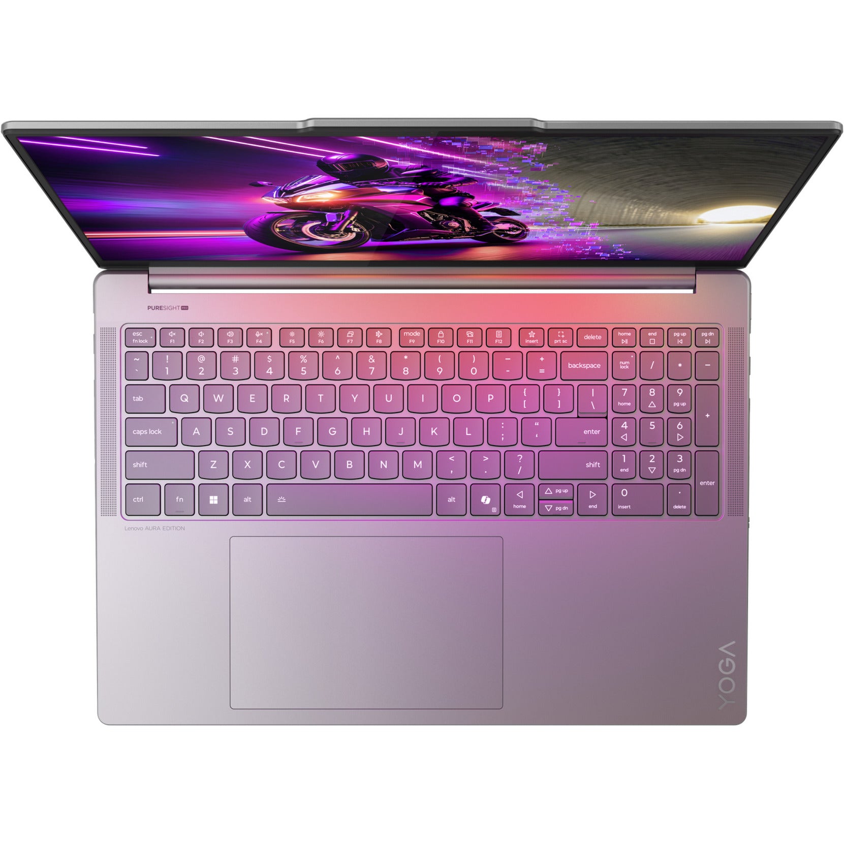 Lenovo yoga pro 9 16iah10 (83l00077mh) aura edition 16 laptop (grijs | core ultra 7 255h | rtx 5070 | 32 gb | 1 tb ssd)