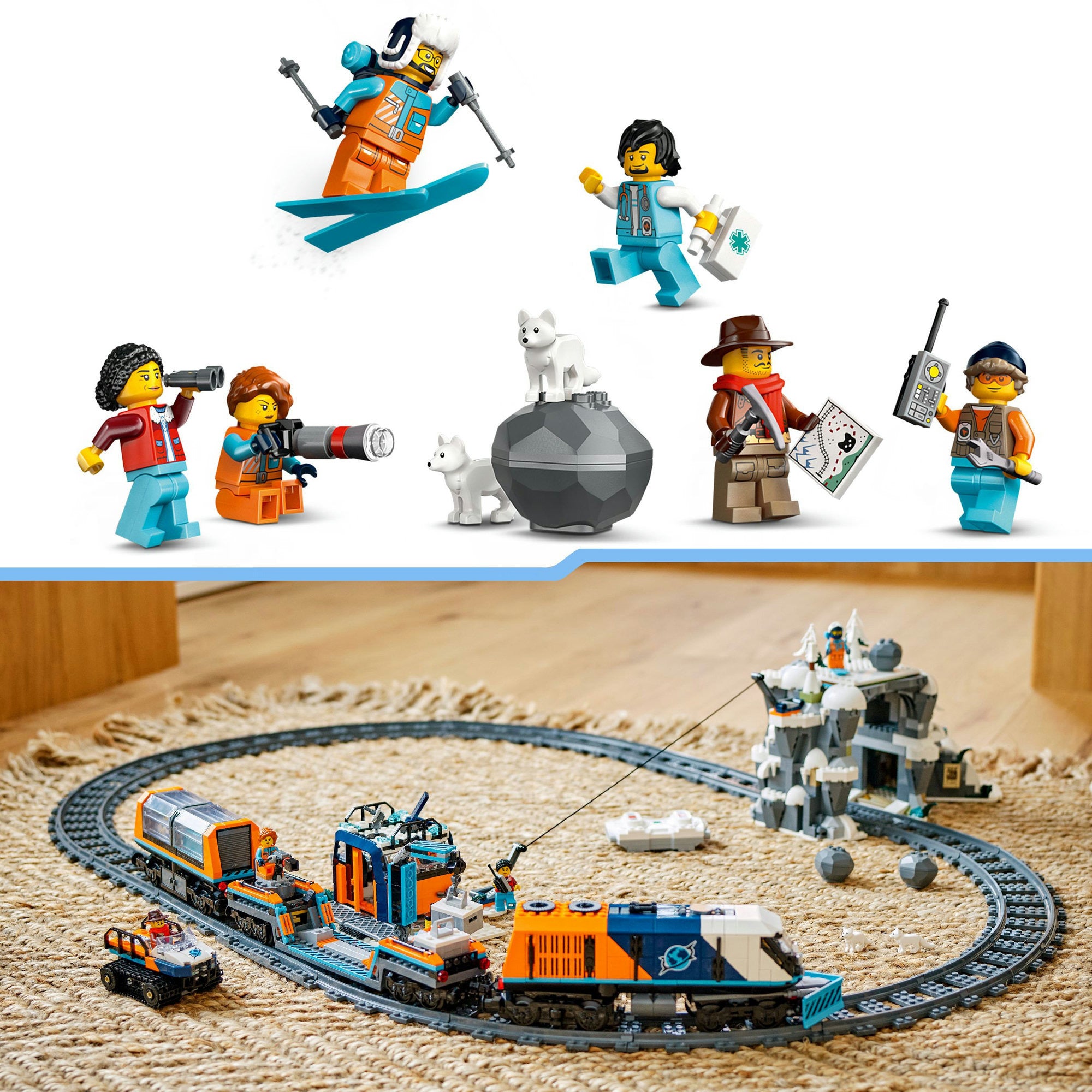 Lego 60470 stadstreinen onderzoekstrein op de noordpool