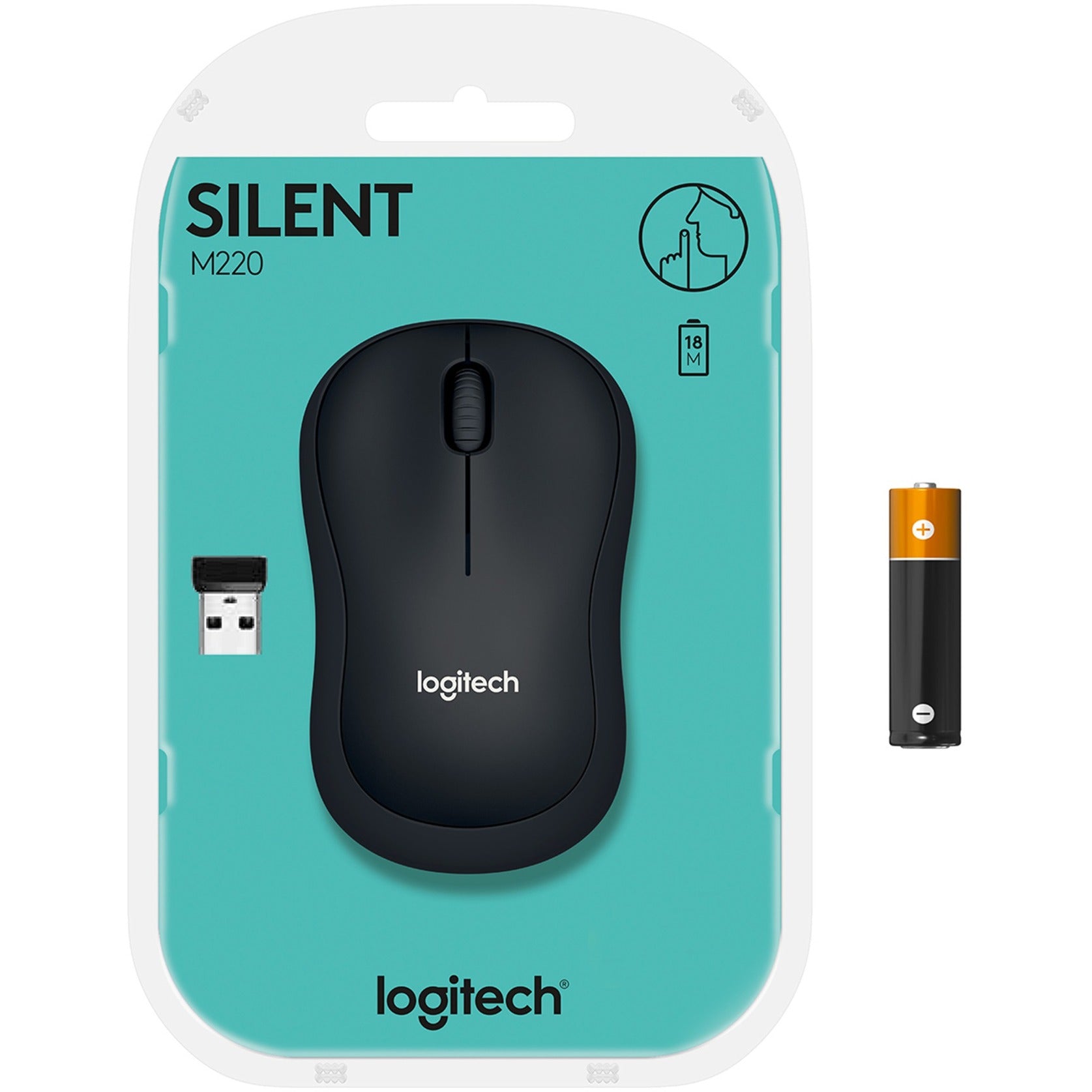 Logitech m220 silent muis (grijs, 1000 dpi)