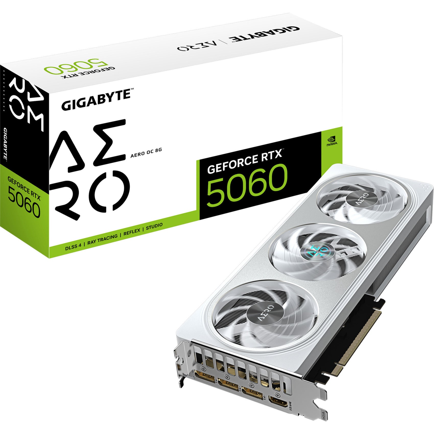 Gigabyte geforce rtx 5060 aero oc 8g grafische kaart (3x displayport, 1x hdmi, dlss 4)