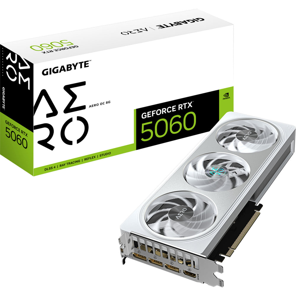 Gigabyte geforce rtx 5060 aero oc 8g grafische kaart (3x displayport, 1x hdmi, dlss 4)