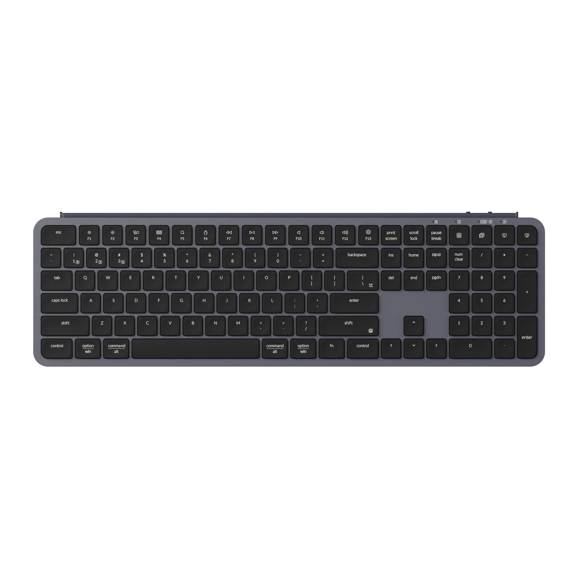 Keychron b6 pro-k1, toetsenbord (zwart, us lay-out, scissor switches, abs, 2.4 ghz | bluetooth 5.2 | usb-c)