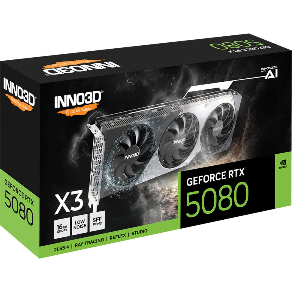 Inno3d geforce rtx 5080 x3 grafische kaart (dlss 4, 3x displayport, 1x hdmi 2.1)