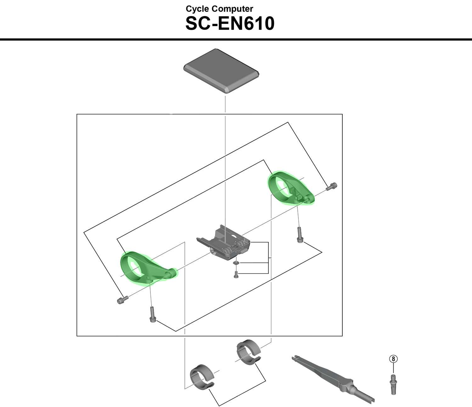 Shimano clamp for steps sc-en610 display holder