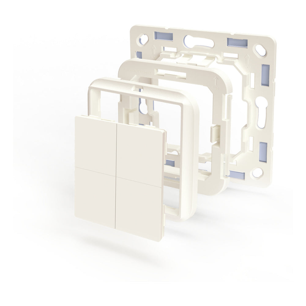 Shelly blu wall switch 4 + busch-jaeger adapter schakelaar (wit, bluetooth 4.2)