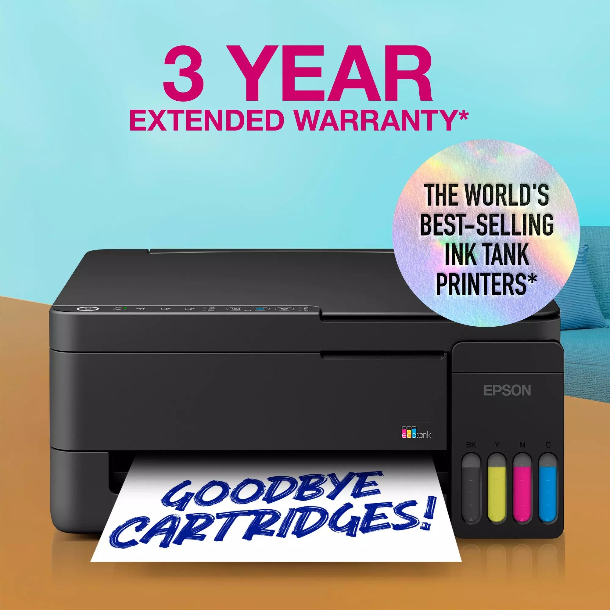 Epson ecotank et-2912 all-in-one inkjetprinter (zwart, scannen, kopiëren, wi-fi, inclusief tot 3 jaar inkt, c11cl62406)