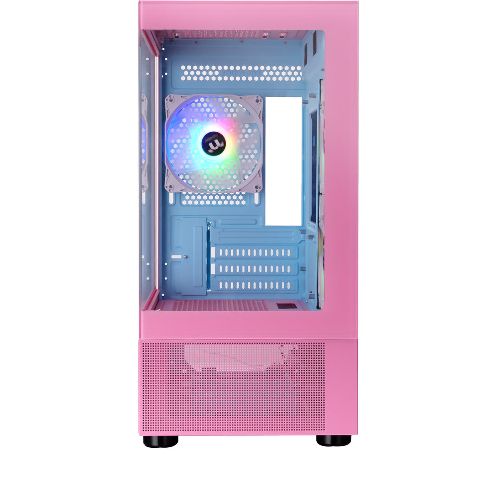 Thermaltake view 170 tg argb mini tower behuizing (roze | 2x usb-a | rgb | tempered glass)