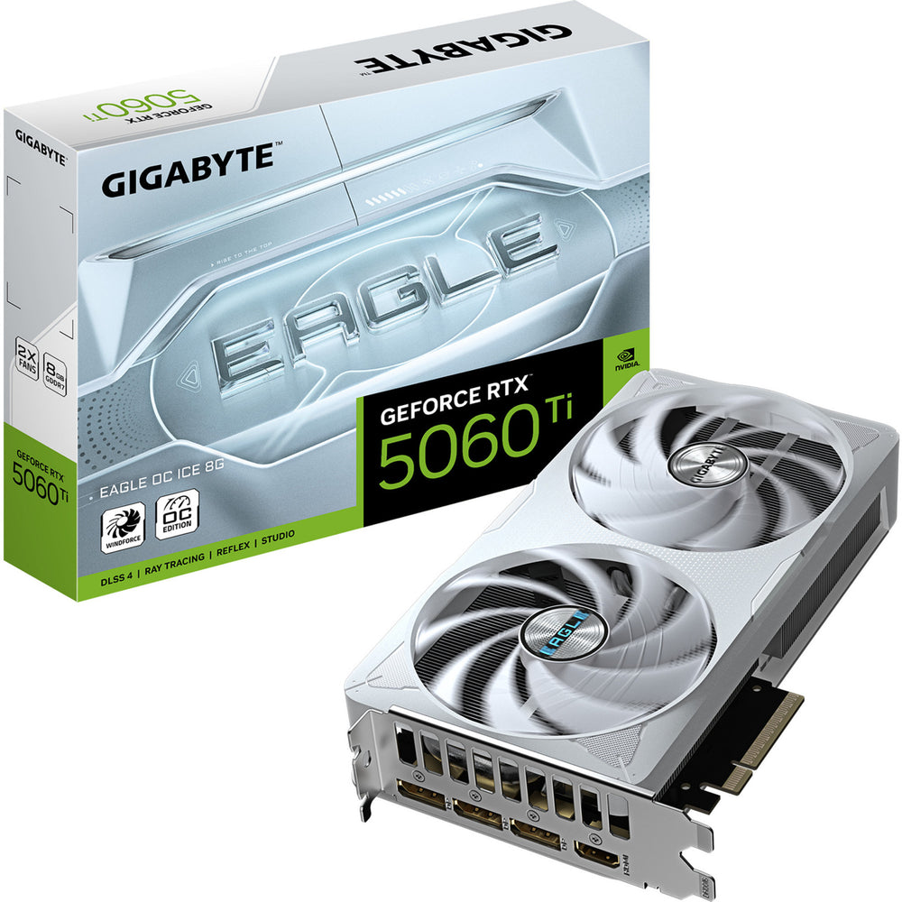Gigabyte geforce rtx 5060 ti eagle oc ice 8g grafische kaart (3x displayport, 1x hdmi)