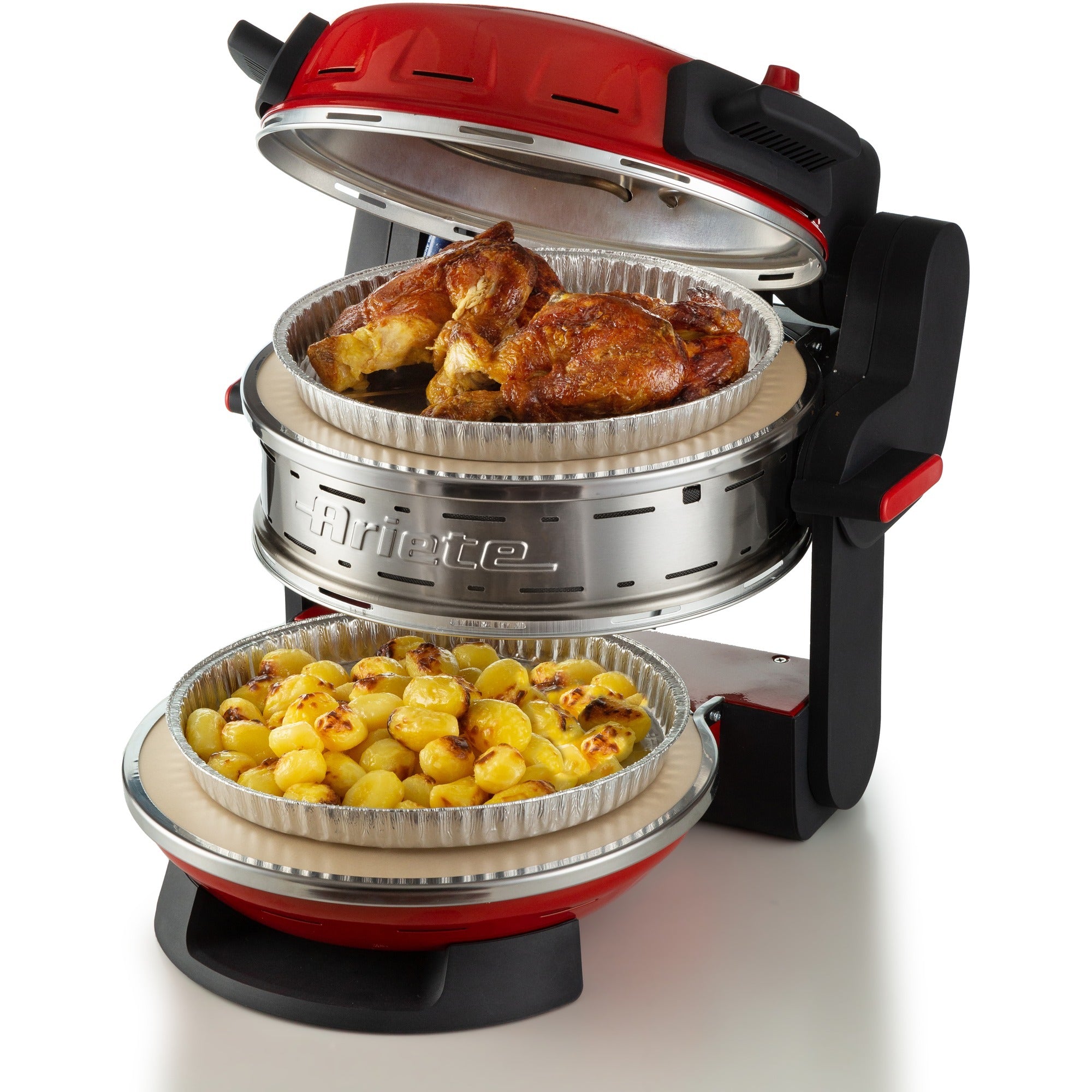 Ariete dubbele pizzaoven 0927 00 (rood)