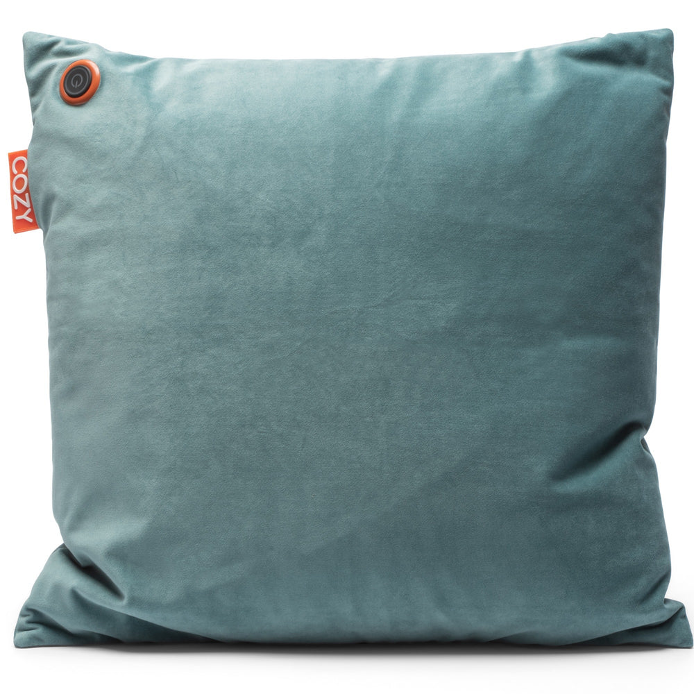 Cozy una velvet 45 x 45 cm draadloos warmtekussen (blauwgroen, powerbank 5000 mah)